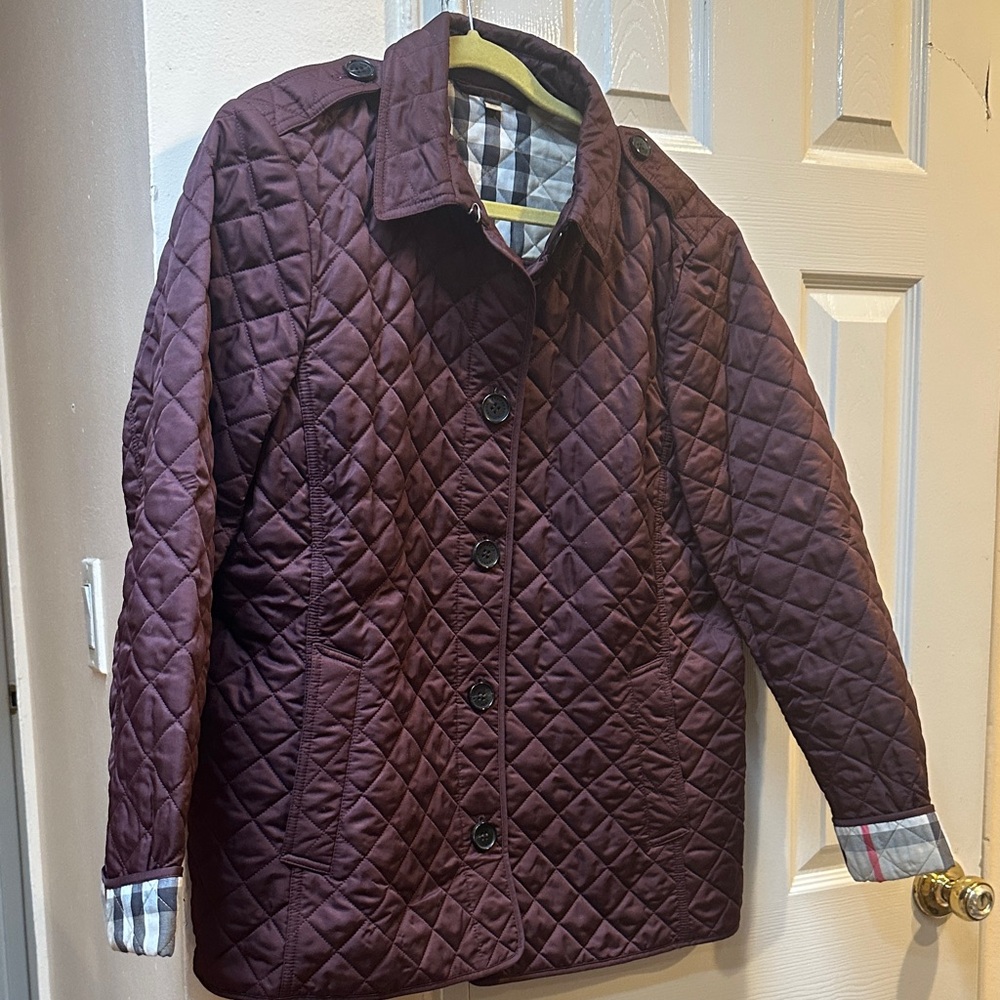 Burberry Quilted Jacket - Deep Burgundy